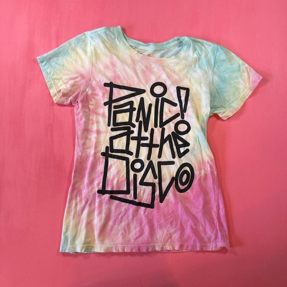 Panic at the disco band tee women's tie dye panic at the disco t shirt